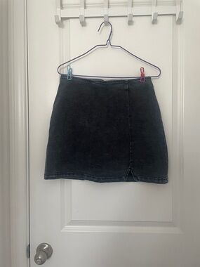wild fable Black Mini Denim Skirt